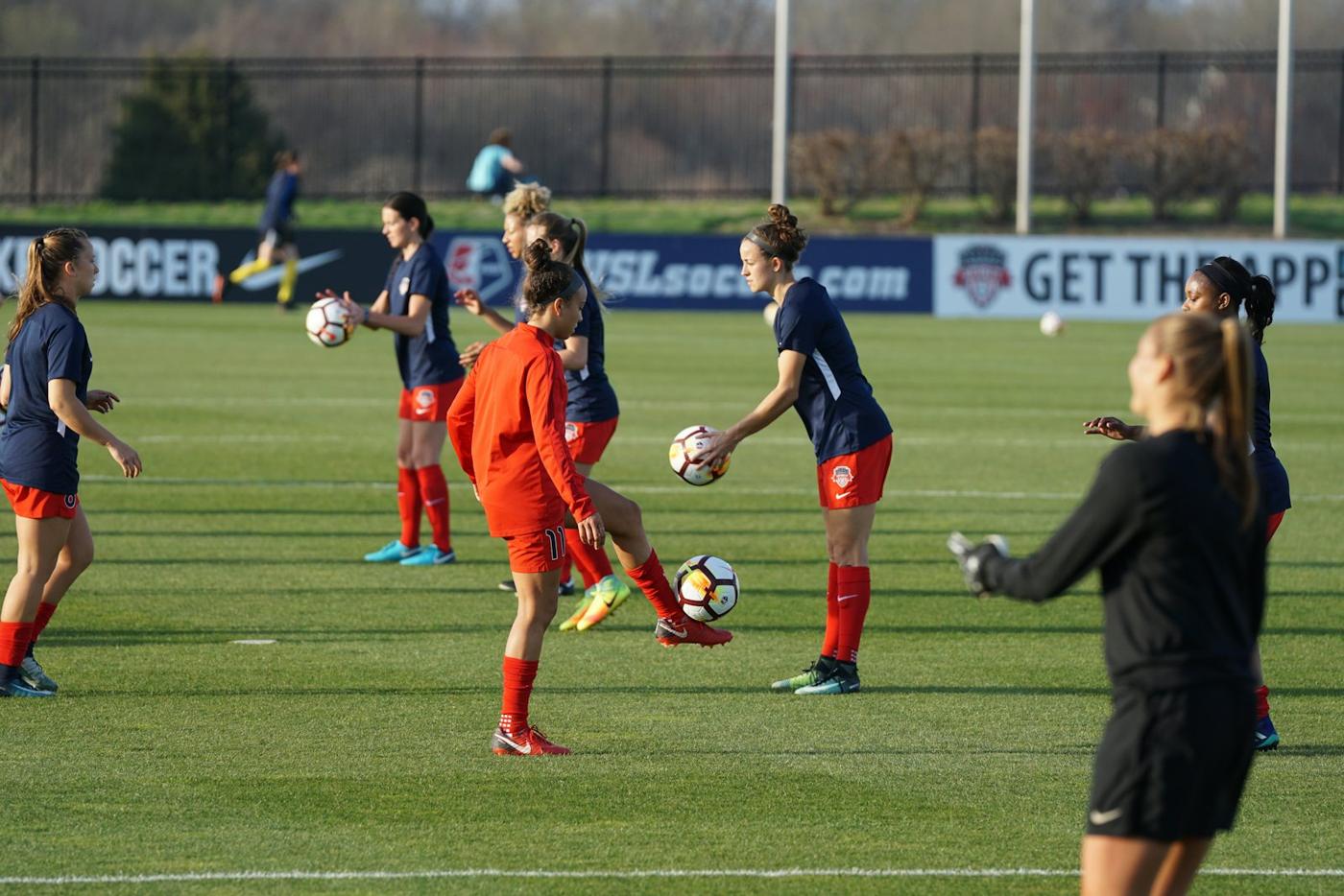 Entraînement de football féminin